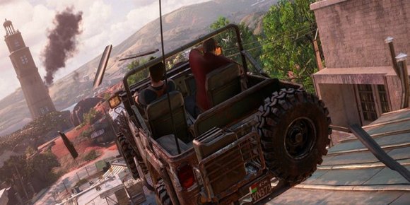 Når Nathan Drake setter seg bak rattet og tråkker inn gassen, går det slik