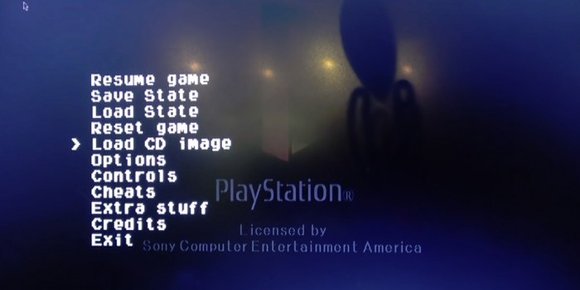 Oops! Kobler du til tastatur til PlayStation Classic får du opp emulator-menyen