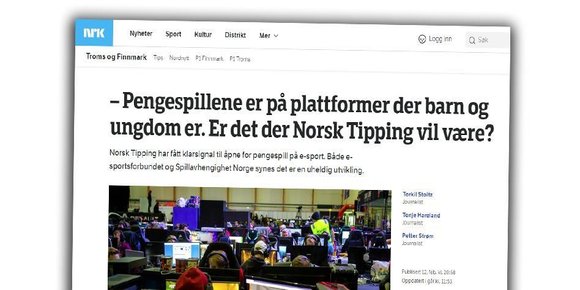Kommentar: Er det egentlig greit at Norsk Tipping går inn i e-sport?