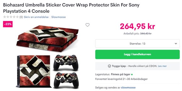Selger hakekors-pynt til PS4 på CDON