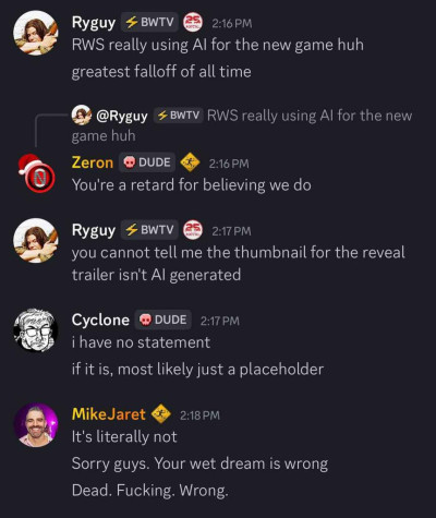 Fra Discord og Twitter.